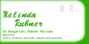 melinda rubner business card